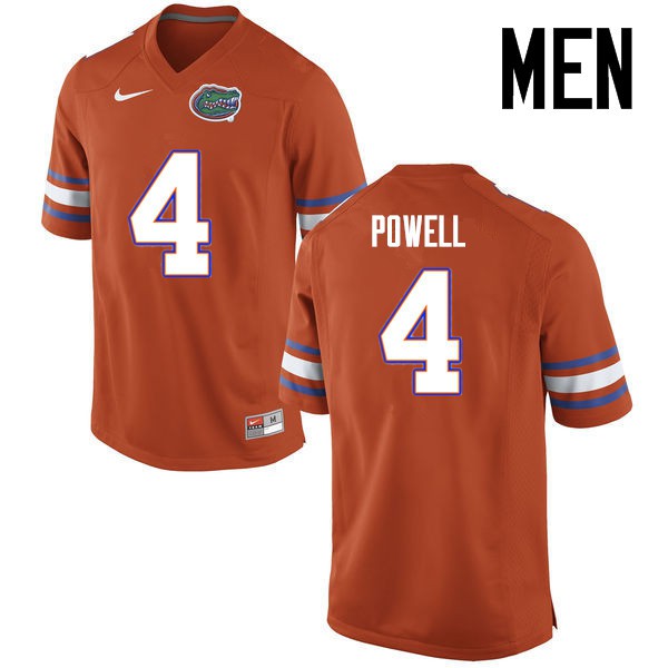 Florida Gators Men #4 Brandon Powell College Football Jerseys Orange